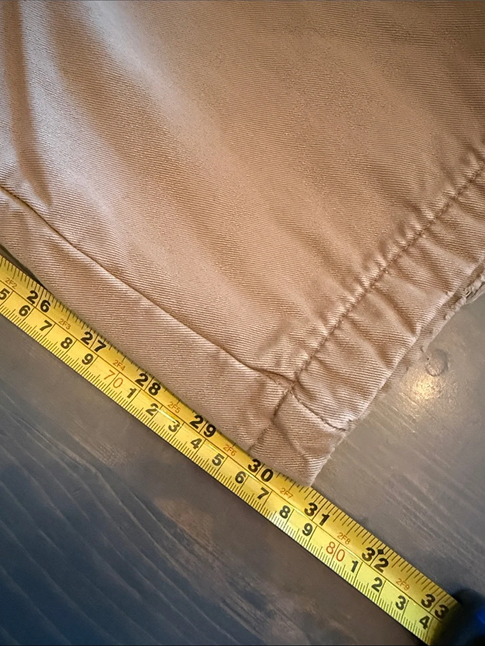 Cabela’s Men's flannel Lined Tan Chinos with Plaid Interior 40/Reg